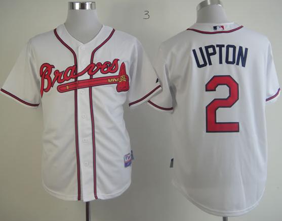 Atlanta Braves 2 B.J. Upton White Cool Base MLB Jerseys