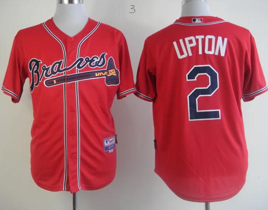 Cheap Atlanta Braves 2 B.J. Upton Red Cool Base MLB Jerseys For Sale