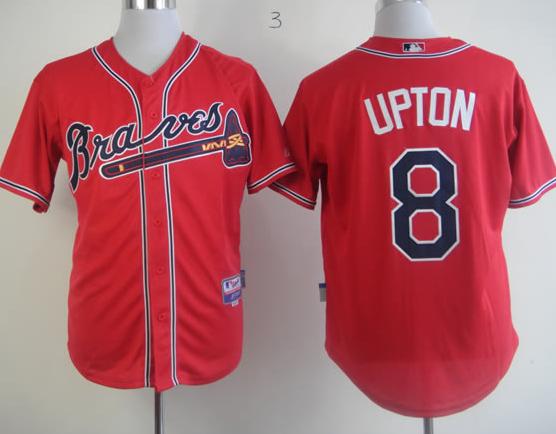 Cheap Atlanta Braves 8 Upton Red Cool Base MLB Jerseys For Sale