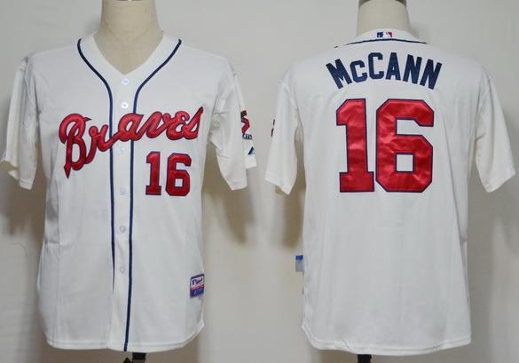 Atlanta Braves 16 Mccann Gream MLB Jerseys