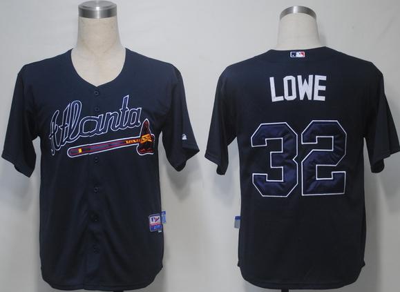 Cheap Atlanta Braves 32 Lowe Blue Cool Base MLB Jersey For Sale