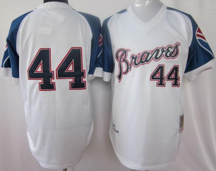 Cheap Atlanta Braves 44 Hank Aaron M&N Jersey For Sale
