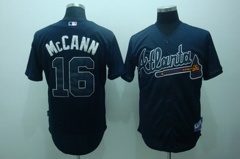 Atlanta Braves 16 Mccann Blue Jerseys