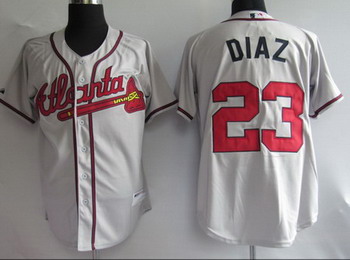 Baseball Jerseys Atlanta Braves 23 Diaz grey Jerseys
