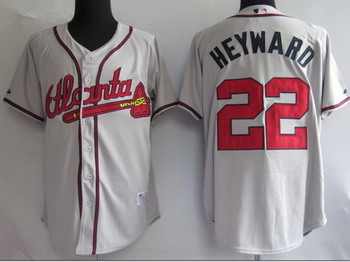 Cheap Baseball Jerseys Atlanta Braves 22 Heyward grey Jerseys For Sale