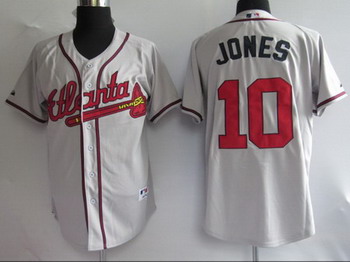 Baseball Jerseys Atlanta Braves 10 Jones grey Jerseys Baseball Jerseys Atlanta Braves 10 Jones grey Jerseys