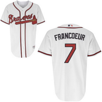 Cheap Atlanta Braves 7 Jeff Francoeur White Jerseys For Sale