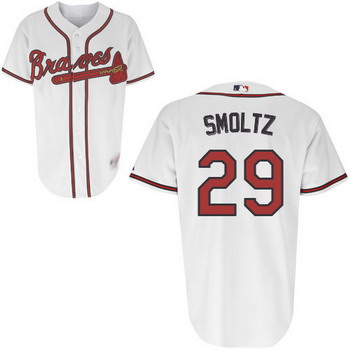 Cheap Atlanta Braves 29 John Smoltz White Jerseys For Sale