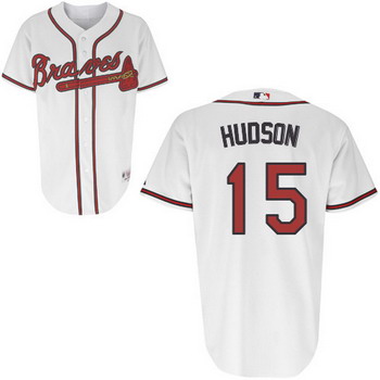 Cheap Atlanta Braves 15 Tim Hudson White Jerseys For Sale