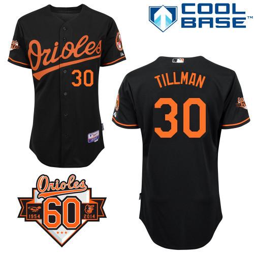 Cheap Baltimore Orioles 30 Chris Tillman Black MLB Baseball Jersey With 60th Patch For Sale