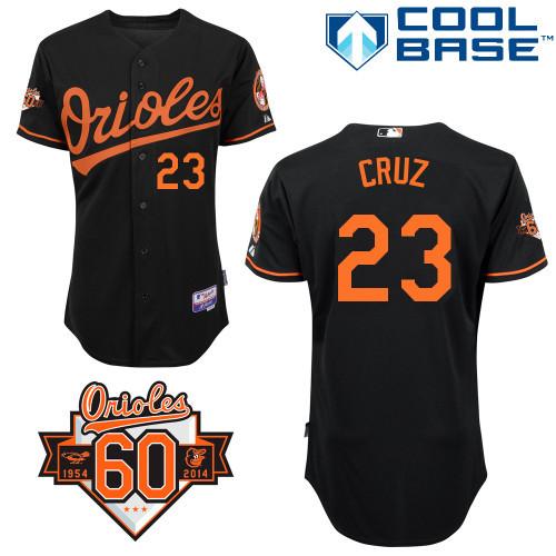 Baltimore Orioles 23 Nelson Cruz Black MLB Baseball Jersey With 60th Patch