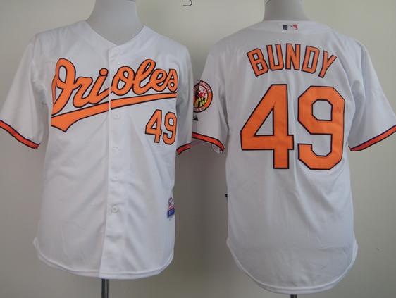 Baltimore Orioles 49 Dylan Bundy White Cool Base MLB Baseball Jersey