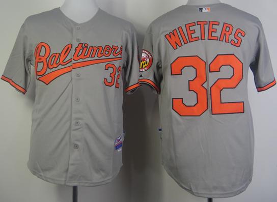 Baltimore Orioles 32 Matt Wieters Grey Cool Base MLB Jersey