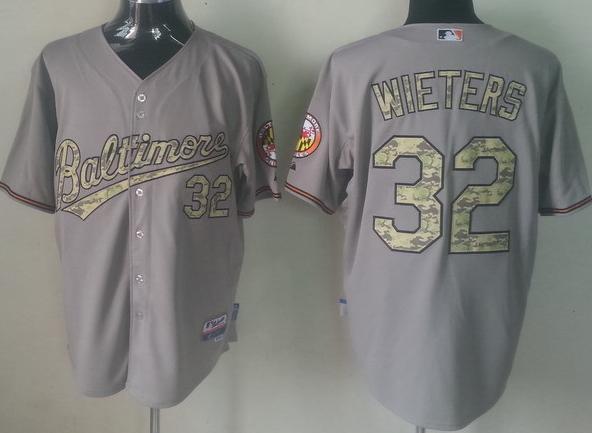 Baltimore Orioles 32# Matt Wieters Grey Cool Base MLB Jersey Camo Number Baltimore Orioles 32# Matt Wieters Grey Cool Base MLB Jersey Camo Number