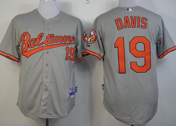 Baltimore Orioles 19 Chris Davis Grey Cool Base MLB Jerseys