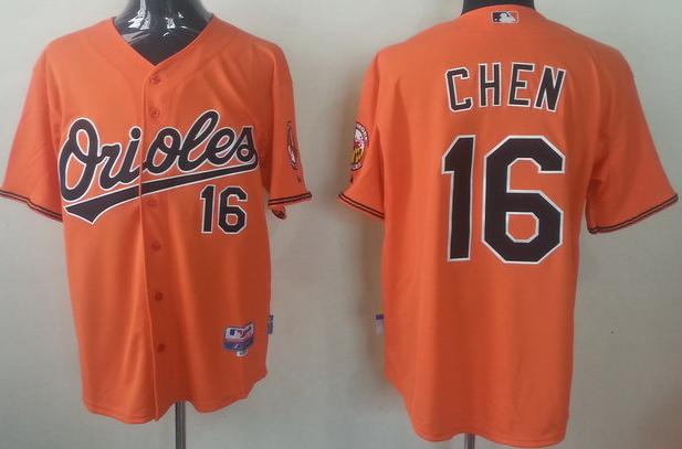Baltimore Orioles 16 Wei-Yin Chen Orange MLB Baseball Jersey