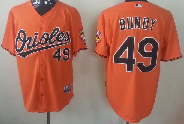 Baltimore Orioles 49 Dylan Bundy Orange MLB Baseball Jersey