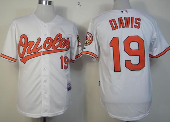 Baltimore Orioles 19 Chris Davis White Cool Base MLB Jerseys