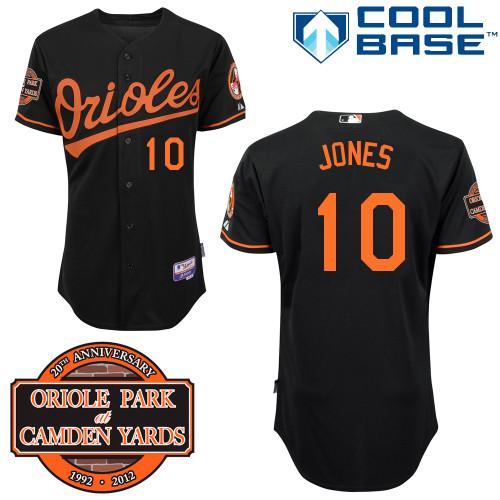 Cheap Baltimore Orioles 10# Adam Jones Black Cool Base MLB Jersey W 20th Anniversary Patch For Sale