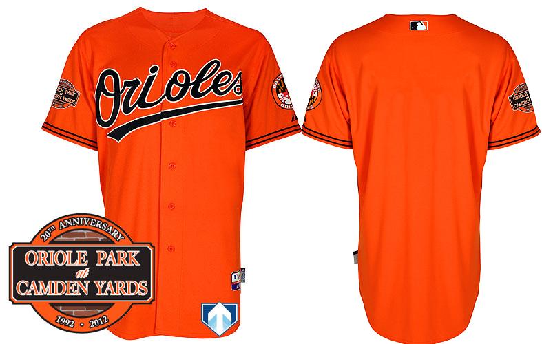 Cheap Baltimore Orioles Blank Orange Cool Base MLB Jersey W 20th Anniversary Patch For Sale