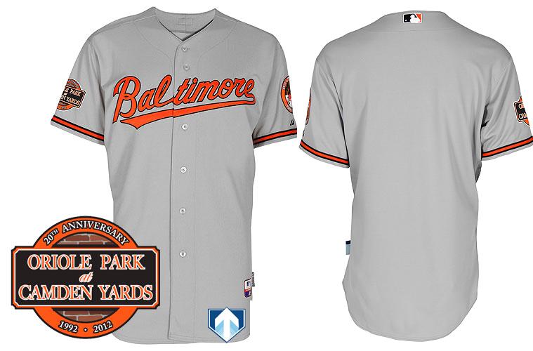 Cheap Baltimore Orioles Blank Grey Cool Base MLB Jersey W 20th Anniversary Patch For Sale