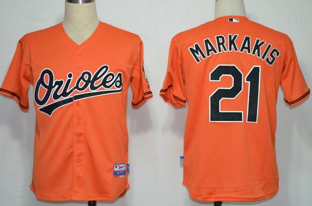 Cheap Baltimore Orioles 21 Markakis Orange MLB Jerseys For Sale