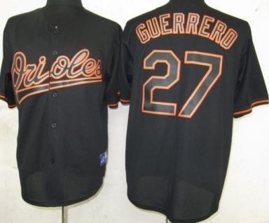 Cheap Baltimore Orioles 27 Guerrero Black Fashion MLB Jerseys For Sale
