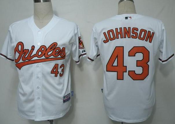 Cheap Baltimore Orioles 43 Johnson White 2011 Cool Base MLB Jersey For Sale