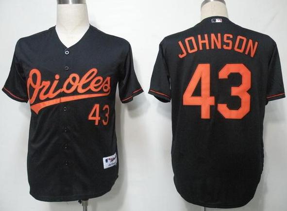 Baltimore Orioles 43 Johnson Black MLB Jersey