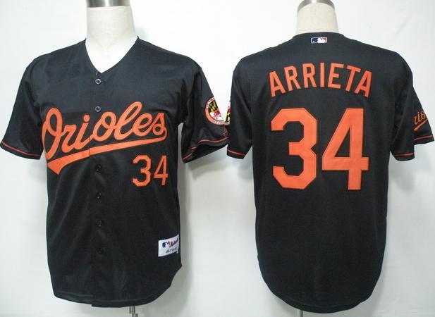 Cheap Baltimore Orioles 34 Arrieta Black MLB Jersey For Sale