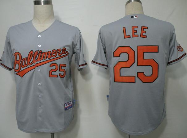 Baltimore Orioles 25 Lee Grey Cool Base MLB Jersey