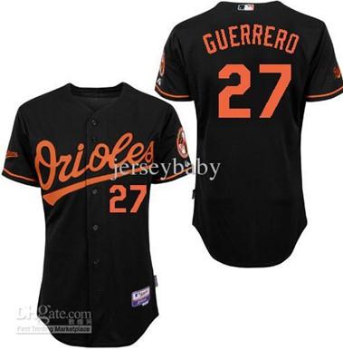 2011 New Baltimore Orioles #27 Guerrero Black Jersey
