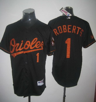 Baltimore Orioles 1 Roberts black Jerseys