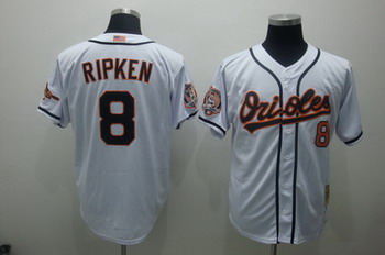 Cheap Baltimore Orioles 8 ripken white mitchell and ness For Sale