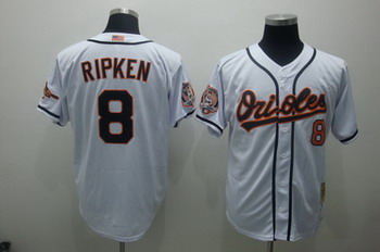 Baltimore Orioles 8 ripken white mitchell and ness