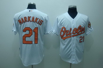 Cheap Baltimore Orioles 21 Nick Markakis white Baseball Jersey For Sale