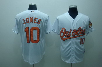 Baltimore Orioles 10 Adam Jones white Baseball Jersey