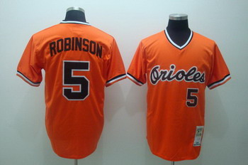 Cheap Baltimore Orioles 5 ROBINSON Orang Throwback Baseball Jersey For Sale