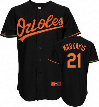 Baltimore Orioles 21 Nick Markakis Black Baseball Jersey Baltimore Orioles 21 Nick Markakis Black Baseball Jersey