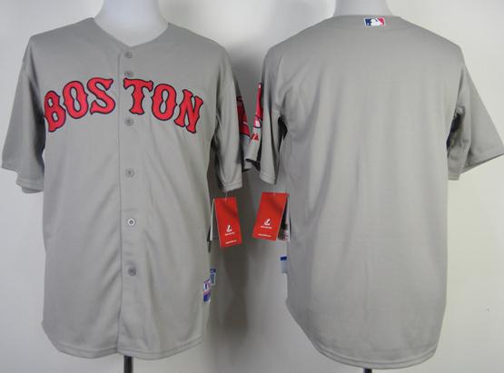 Boston Red Sox Blank Grey Authentic MLB Jersey
