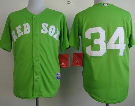 Cheap Boston Red Sox 34 David Ortiz Green Cool Base MLB Jerseys For Sale