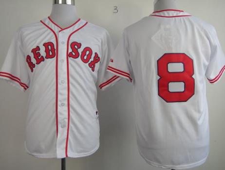 Cheap Boston Red Sox 8 Carl Yastrzemski White Authentic 1936 The Clock Jersey For Sale