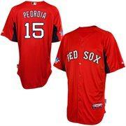 Cheap Boston Red Sox 15 Dustin Pedroia Red MLB Jerseys W 2013 World Series Patch For Sale