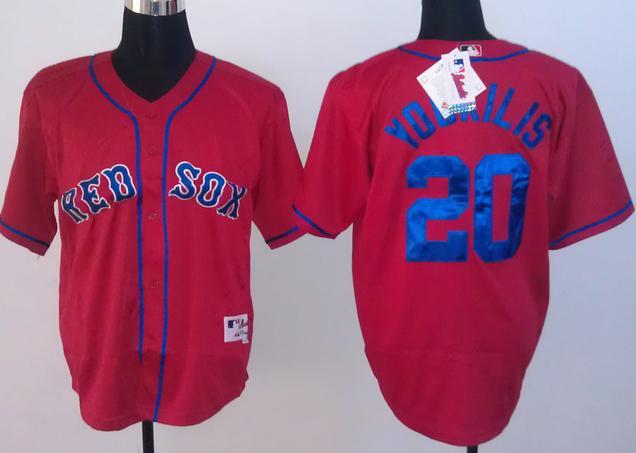 Boston Red Sox 20 Kevin Youkilis Red MLB Jerseys