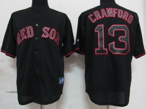 Boston Red Sox 13 Crawford Black Fashion Jerseys Boston Red Sox 13 Crawford Black Fashion Jerseys