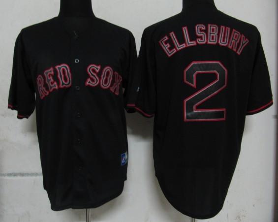 Cheap Boston Red Sox 2 ELLSBURY Black Fashion Jerseys For Sale