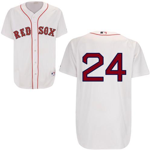 Boston Red Sox 24# Ramirez White Jersey