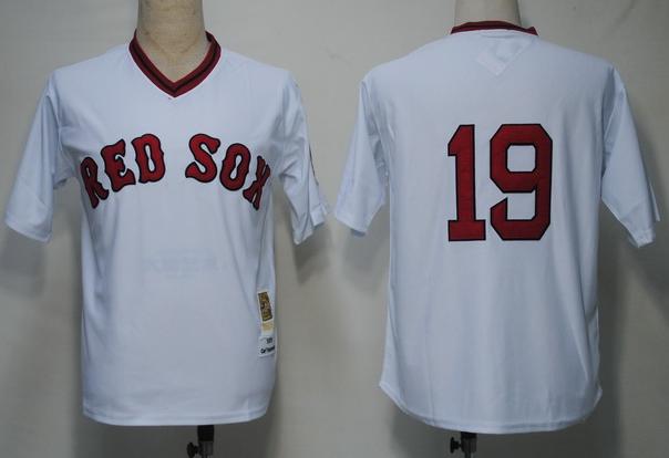 Boston Red Sox 19 Beckett White M&N MLB Jersey
