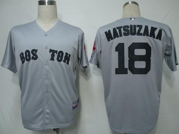 Boston Red Sox 18 Daisuke Matsuzaka Grey Cool Base MLB Jersey Boston Red Sox 18 Daisuke Matsuzaka Grey Cool Base MLB Jersey