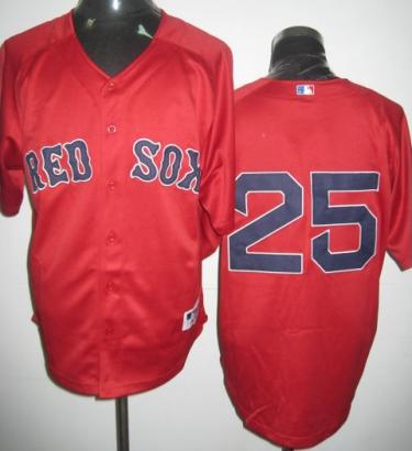 Cheap Boston Red Sox 25 Lowell Red Jersey For Sale